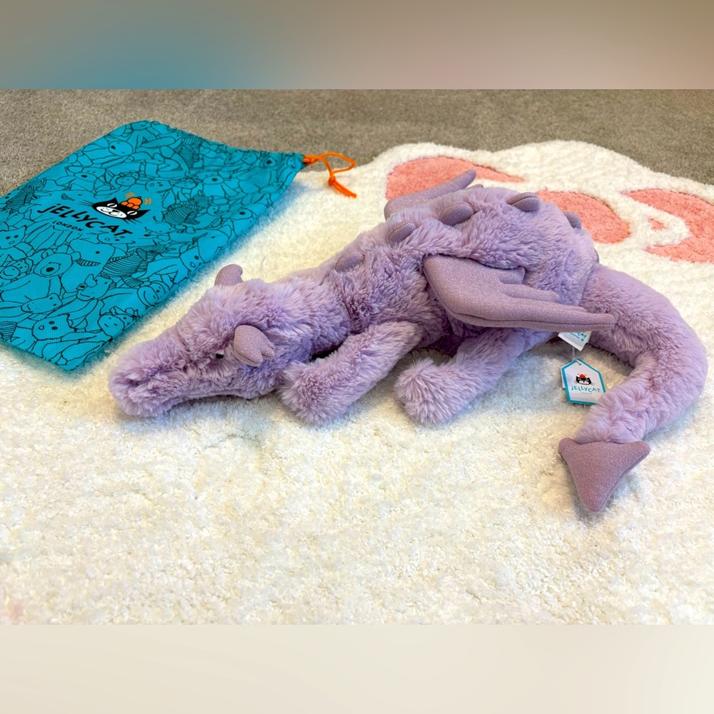 💜 Authentic Lavendar dragon Large Jellycat 💜